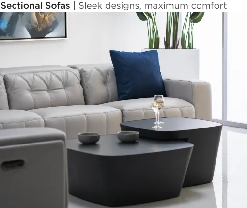 Sectional Sofas. Sleek designs, maximum comfort.