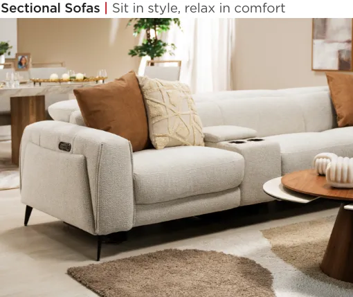 Sectional Sofas. Sit in style, relax in comfort.