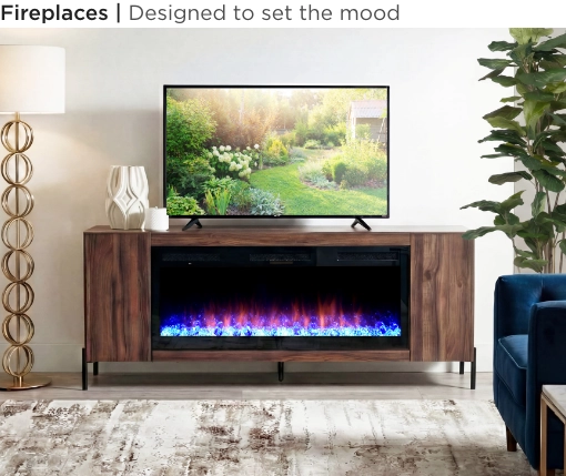 Fireplaces. Designed to set the mood.