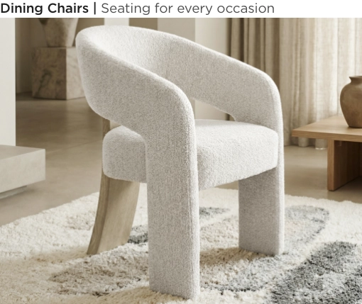 Dining Chairs. Seating for every occasion.
