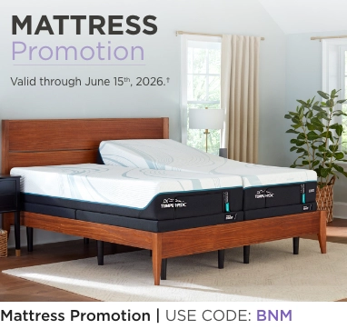 Mattress Promotion. Valid through June 15th, 2026†. Use code: BNM