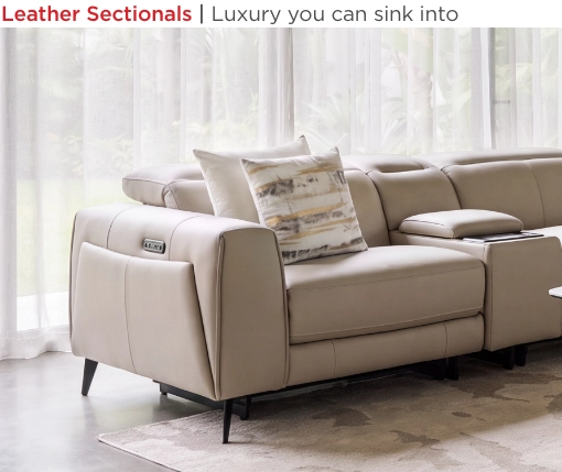 Leather Sectionals. Luxury you can sink into